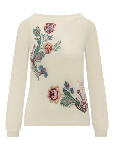 Etro Elegant Pullover Sweater - Fw25 In White