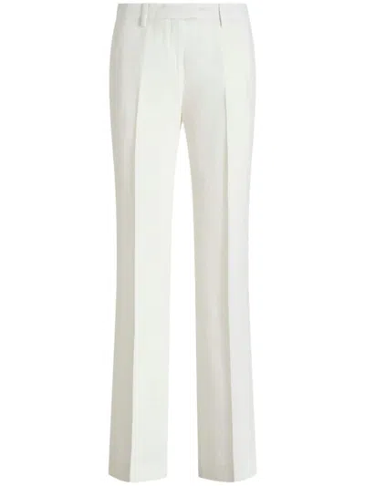 Etro Elegant White Straight Leg Pants For Women