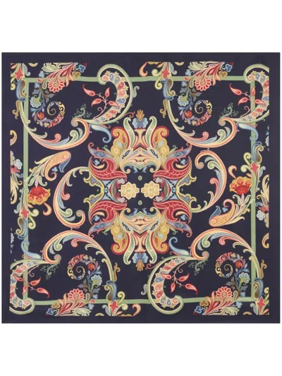 Etro Paisley-print Silk Scarf In X0887