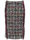 Etro Knee-length High-waisted Textured Fringe Skirt In S9830