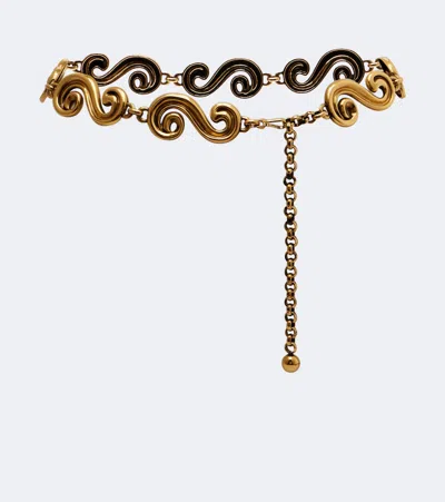 Etro Embellished Chain Belt In Gold