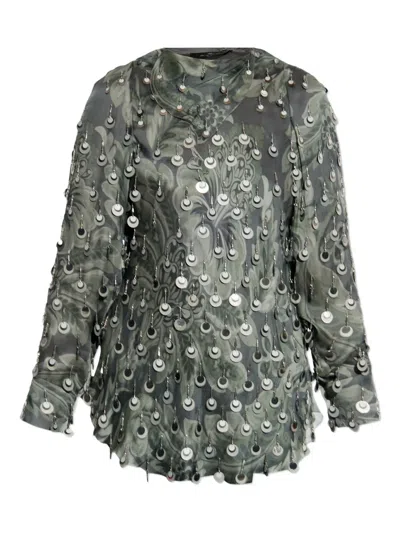ETRO EMBELLISHED FLORAL BLOUSE