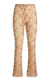 Etro Embellished Lace Straight-leg Pants In Multi