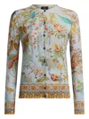 Etro Embellished-motif Cardigan In Blue
