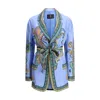 Etro Silk Twill Dressing Gown Jacket Jackets Blue In Blue