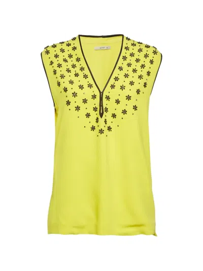 Pre-owned Etro Embellished-detail Blouse In Yellow