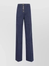 ETRO EMBROIDERED BACK POCKET HIGH-WAISTED WIDE LEG TROUSERS