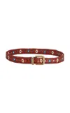 Etro Embroidered Beaded Belt In Red