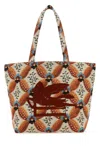 Etro Embroidered Canvas Medium Soft Trotter Shopping Bag
