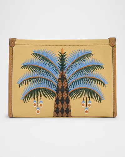 Etro Embroidered Canvas Pouch Bag