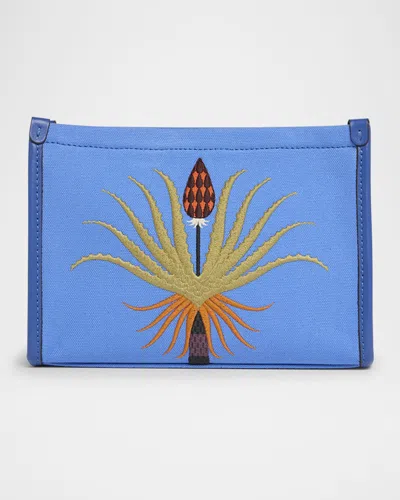 Etro Embroidered Canvas Pouch Bag