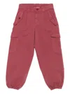 Etro Embroidered Cargo Trousers In Red
