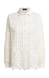 Etro Embroidered Cotton Shirt In White