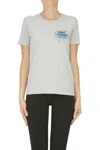 Etro Embroidered Designer Logo T-shirt In Gray