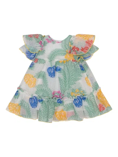 Etro Babies' Embroidered Dress In Green