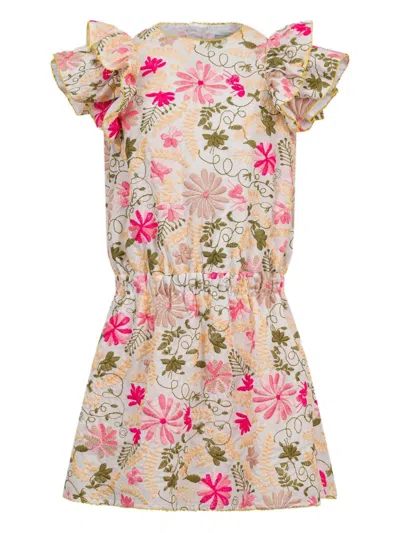 Etro Kids' Embroidered Dress In Pink