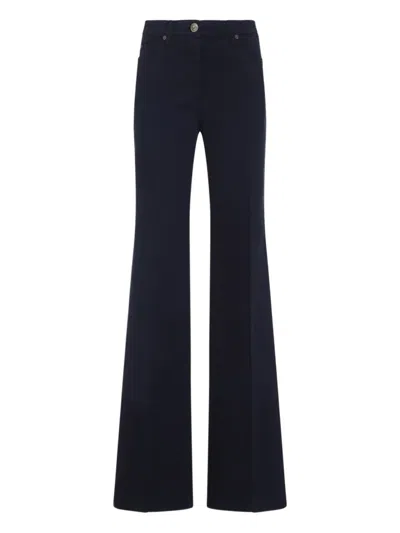 Etro Embroidered Flared Jeans In Blue