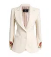 Etro Cool Wool Jacket With Embroidery In White