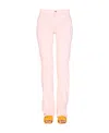 Etro Jeans With Embroidered Floral Detail In Pink