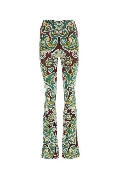 Etro Embroidered Jacquard Pant In Printed
