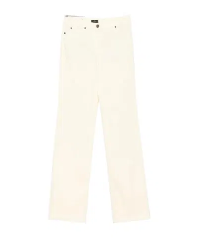 Etro Embroidered Jeans In Metallic