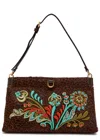Etro Embroidered Leopard-print Calf-hair Clutch In Multi