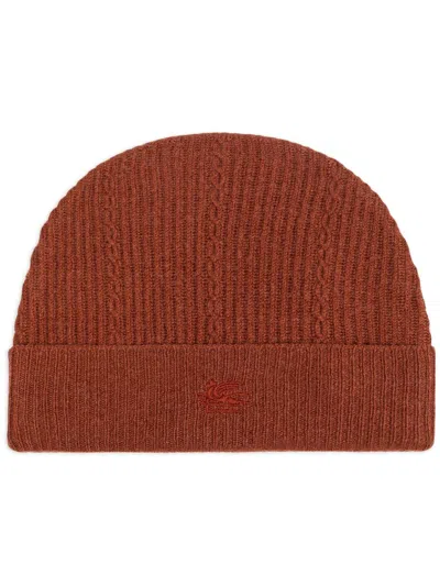 ETRO EMBROIDERED-LOGO BEANIE