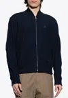 Etro Embroidered Logo Bomber Jacket In Navy