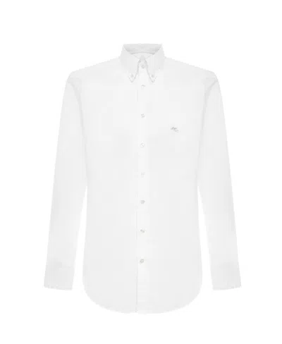 Etro Embroidered-logo Shirt In White