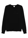 Etro Crew Neck Sweater With Embroidered Logo In Black