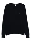 Etro Crew Neck Sweater With Embroidered Logo In Black