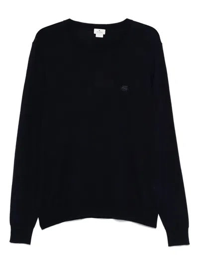 ETRO EMBROIDERED-LOGO SWEATER