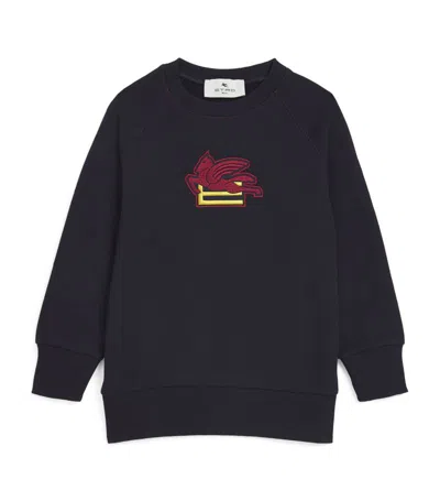 Etro Kids Embroidered Logo Sweatshirt (4-16 Years) In Navy