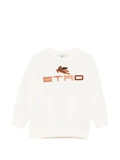 Etro Kids' Embroidered Logo Sweatshirt In White