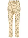 Etro Embroidered Pants In Polyester Blend In Neutrals