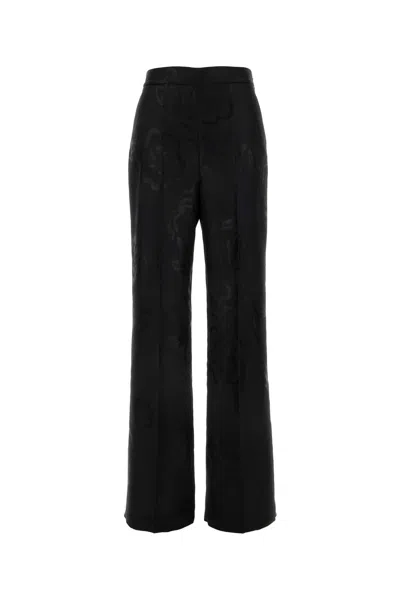 Etro Black Jacquard Flared Trousers