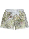 Etro Bestickte Shorts Aus Satin In Grey