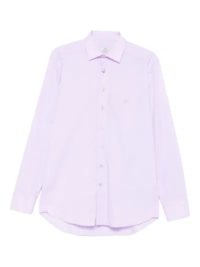 Etro Embroidered Shirt In Purple