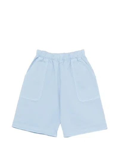 Etro Kids' Embroidered Shorts In Blue