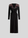 Etro Kleid Aus Bestickter Seide In Schwarz