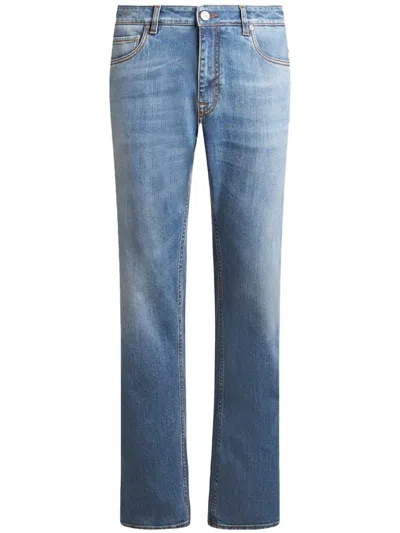 Etro Embroidered Straight Leg Jeans