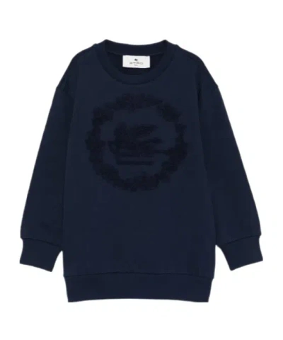 Etro Kids' Embroidered Sweatshirt In Blue