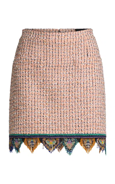 Etro Embroidered Tweed Mini Skirt