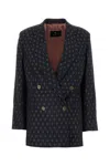 Etro Double-breasted Wool Blazer With Structured Shoulders