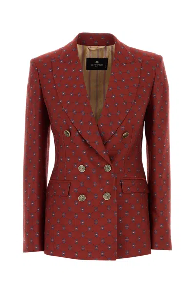 ETRO ETRO EMBROIDERED WOOL BLEND BLAZER
