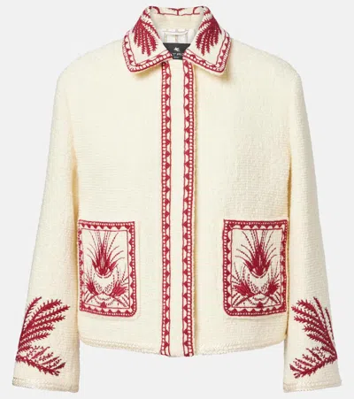 ETRO EMBROIDERED WOOL BOUCLÉ JACKET