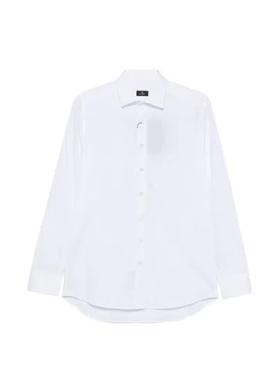 ETRO EMBROIDERED-LOGO LONG-SLEEVE SHIRT