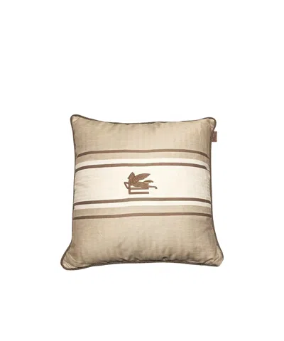 Etro Embroidery Embroidery Cushion In Nude