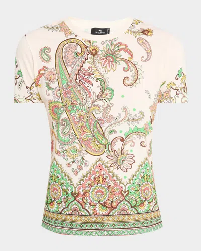 ETRO FOLIAGE ENGINEER PRINT SHORT-SLEEVE T-SHIRT