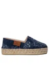 Etro Paisley Denim Jacquard Platform Espadrilles